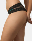 Mid Rise Lace Back Printed Cheekini Panty- FP-1556