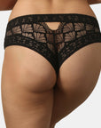 Mid Rise Lace Back Printed Cheekini Panty- FP-1556