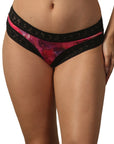 Mid Rise Lace Back Printed Cheekini Panty- FP-1558