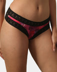 Mid Rise Lace Back Printed Cheekini Panty- FP-1558