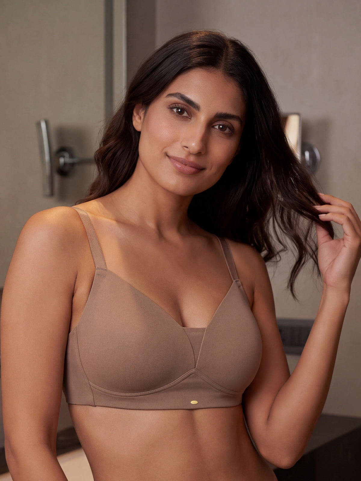 Lightly Padded Full Coverage Bra with Breezy Mesh Detail
