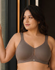 Full Coverage Minimizer Bra with No-Show Cups