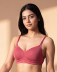 Lightly Padded Full Coverage Bra with Breezy Mesh Detail