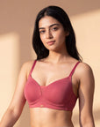 Lightly Padded Full Coverage Bra with Breezy Mesh Detail