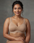 Non Padded Non Wired Stretch Cotton Full Coverage T-shirt Bra