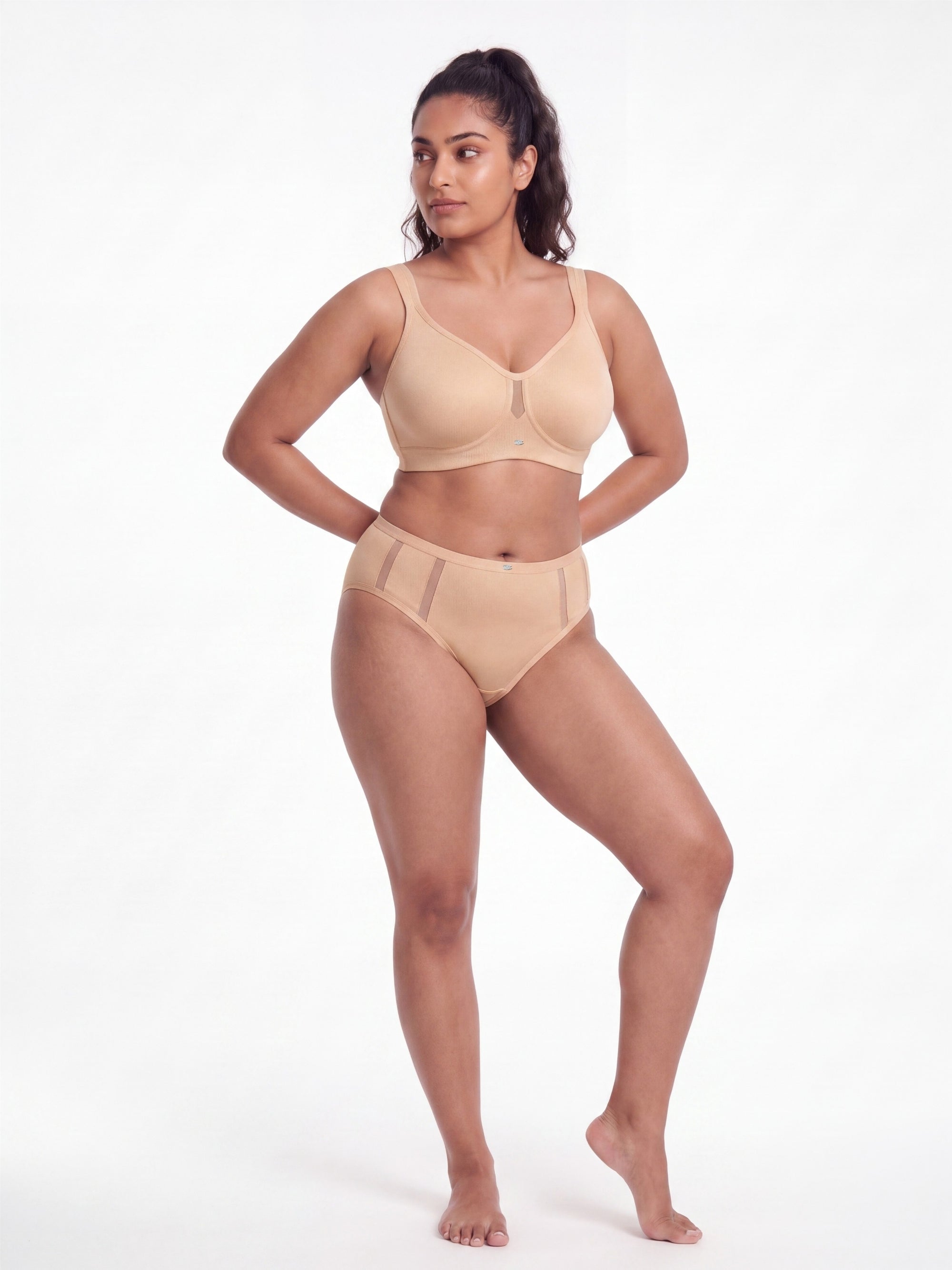 Full Coverage Minimizer Bra with No-Show Cups
