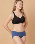 Mid Rise Cotton Hip Hugger Brief with Shiny Edge Waist (Pack of 3)