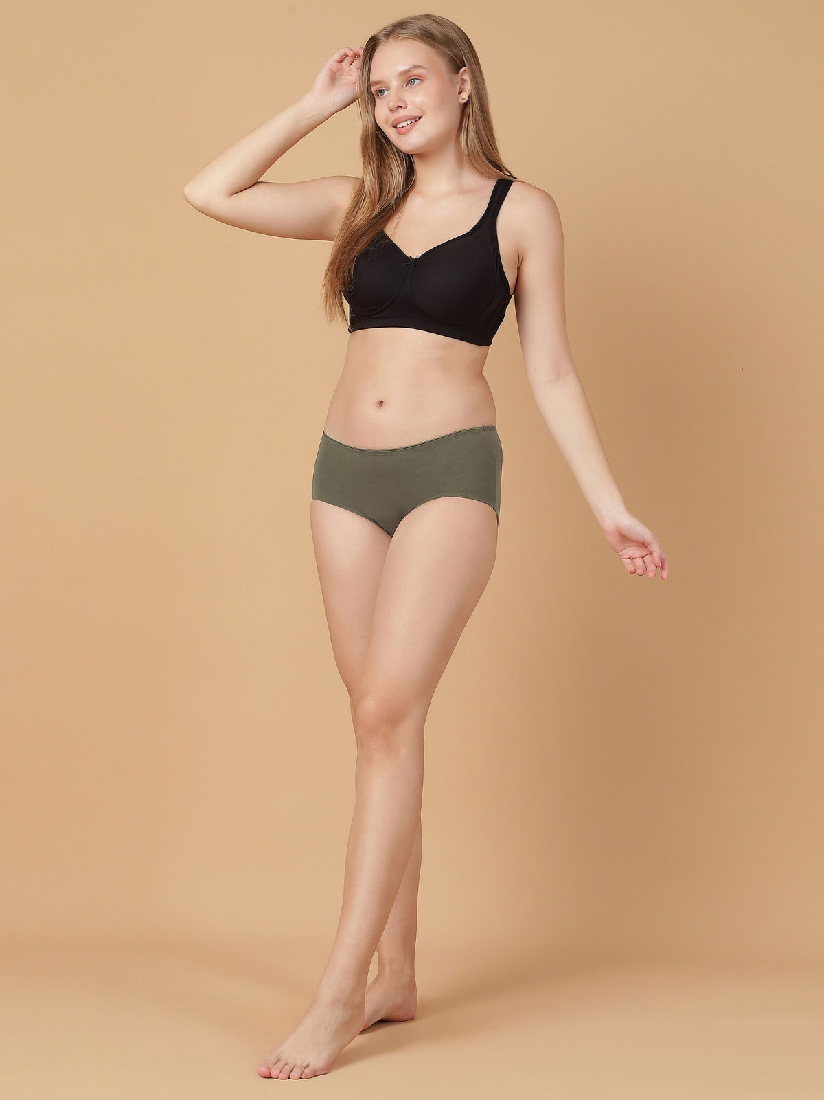 Mid Rise Cotton Hip Hugger Brief with Shiny Edge Waist (Pack of 3)