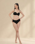 Medium Coverage Padded Underwired Multiway Transparent Back Bra