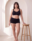Triple-Layer Lace Cotton Full Coverage Minimizer Bra