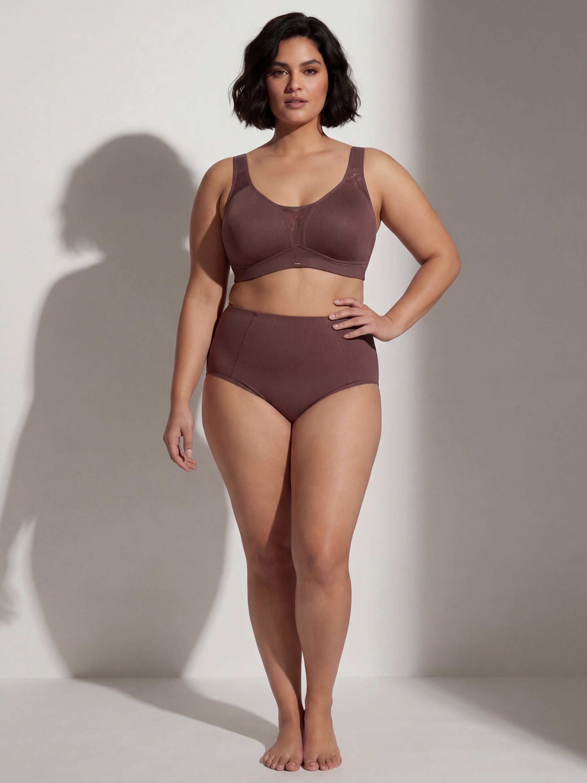 Triple-Layer Lace Cotton Full Coverage Minimizer Bra