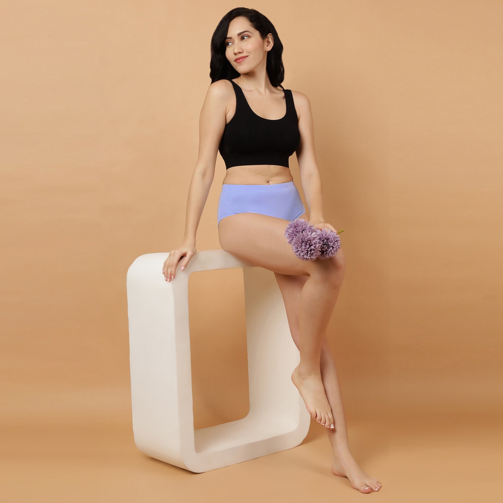 Medium Impact Non Padded Non Wired Long Line Sports Bra