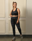 High Waist Ankle Length Sports Leggings With Pockets-AT-4