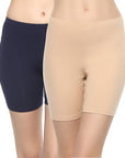 Solid Cotton Spandex Cycling Shorts (PACK of 2) CS-1