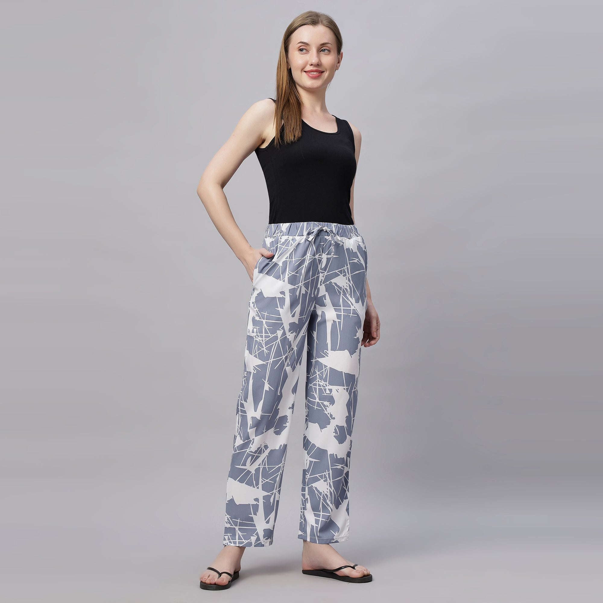 Supersoft Rayon Printed Pyjamas with Pockets NT-121