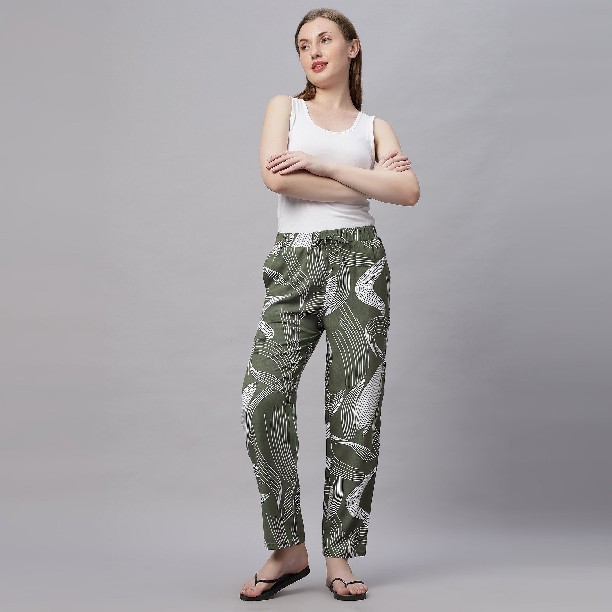 Supersoft Rayon Printed Pyjamas with Pockets NT-121