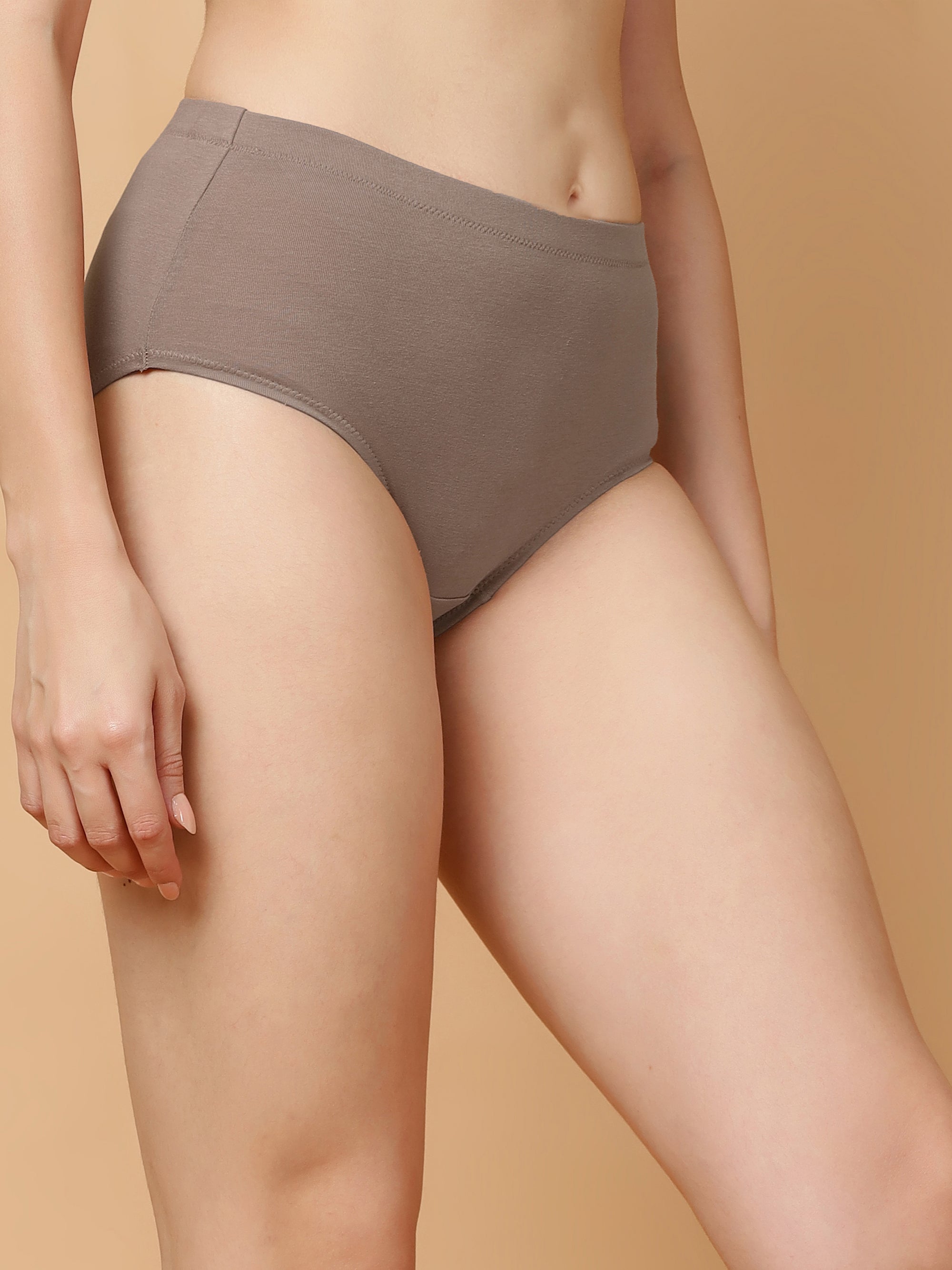 Tummy-Smoothing High Waist Cotton Briefs – Pack of 3