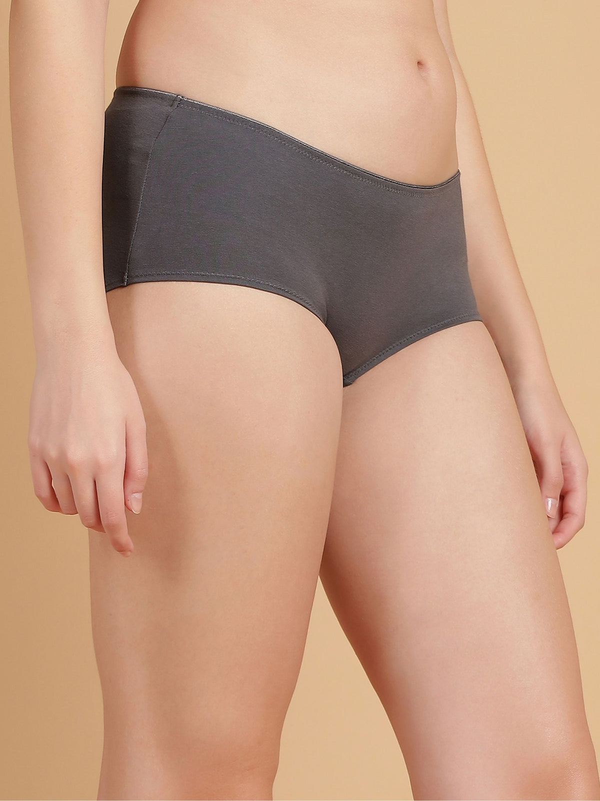 Mid Rise Cotton Hip Hugger Brief with Shiny Edge Waist (Pack of 3)