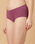 Mid Rise Cotton Hip Hugger Brief with Shiny Edge Waist (Pack of 3)