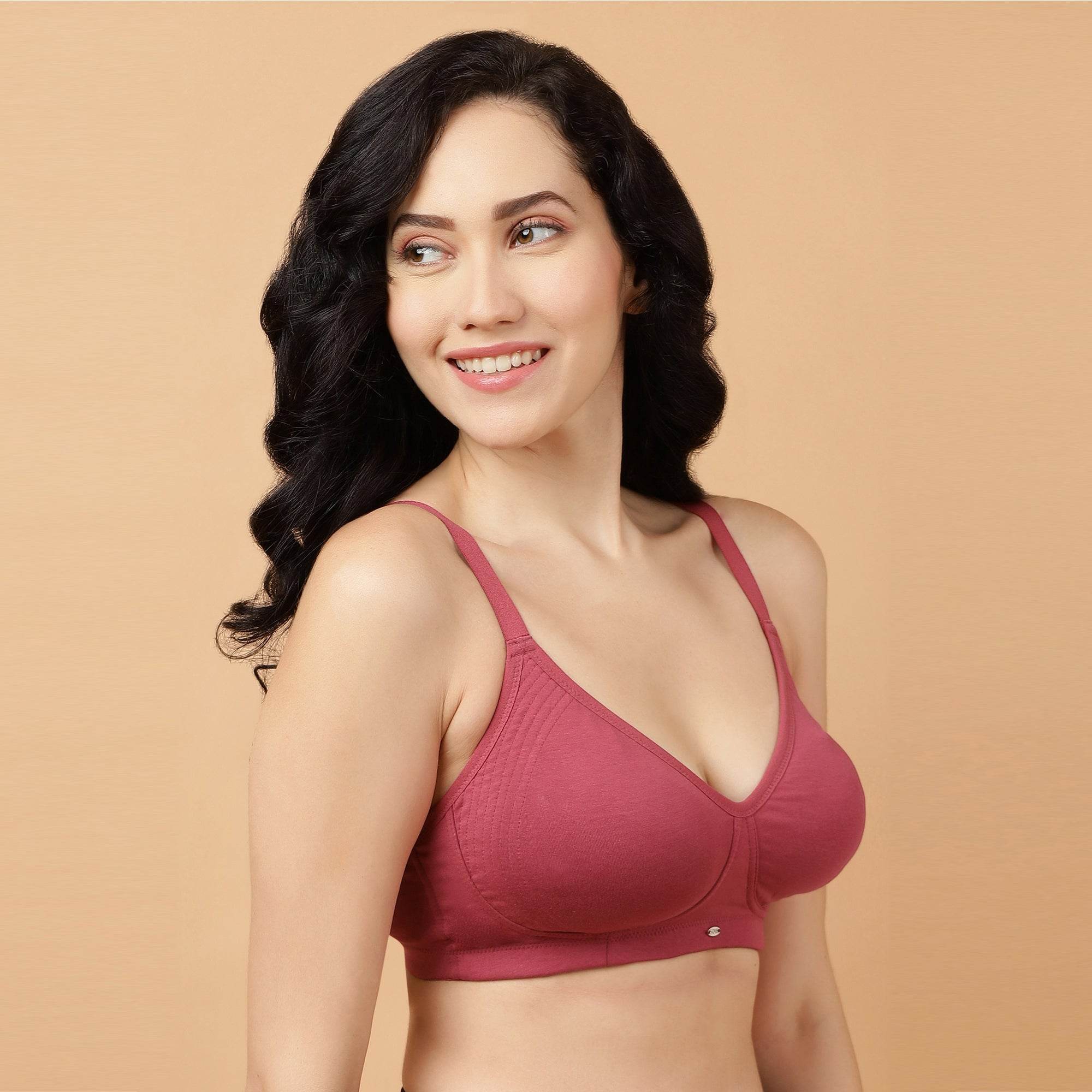 SOIE Woman - Non Padded Non Wired Full Coverage Cotton Spandex Encircled T-shirt Bra - Bra -for Women