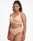 Full Coverage Minimiser Bra with High Waist Brief Set