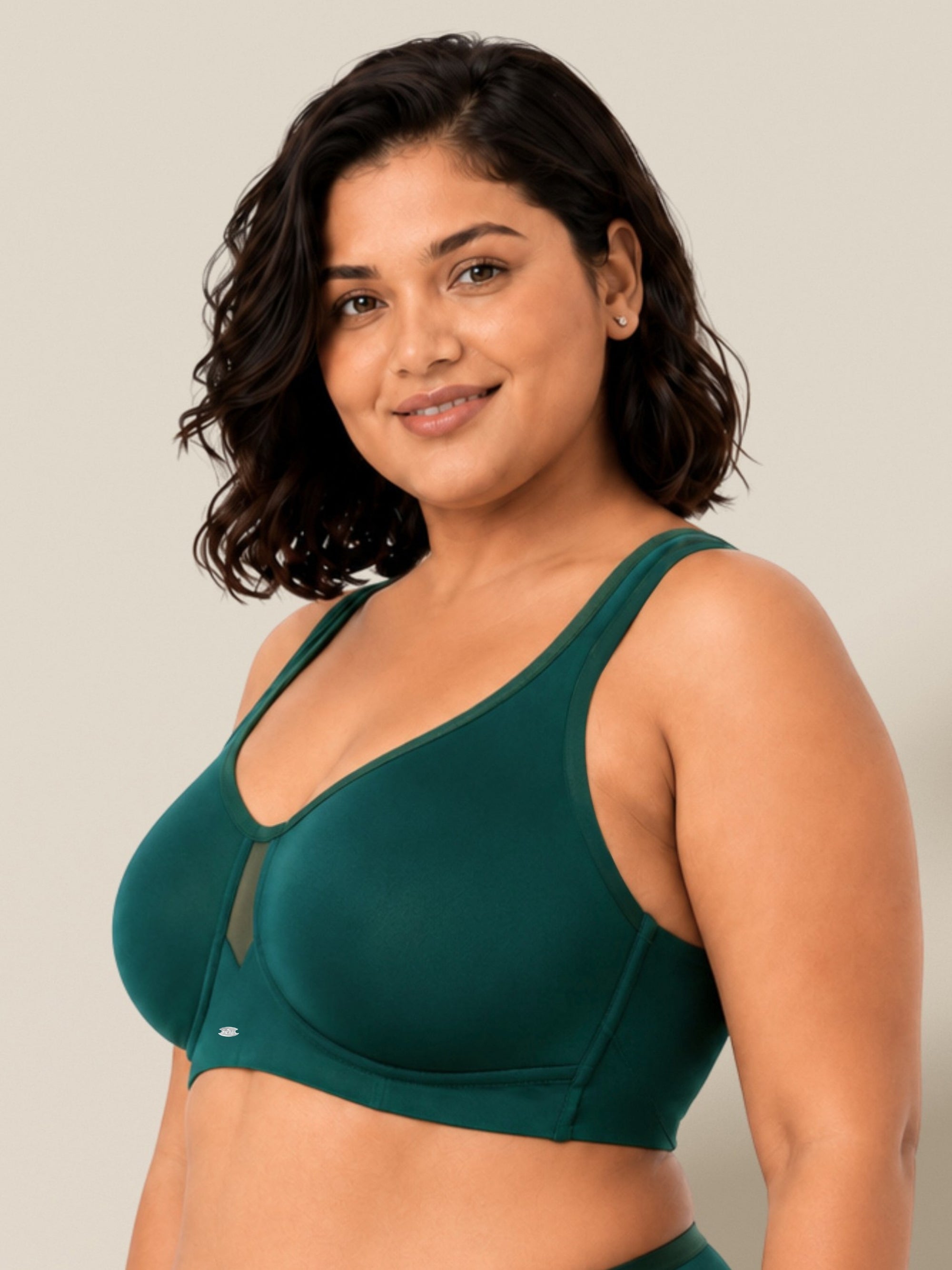 Full Coverage Minimizer Bra with No-Show Cups