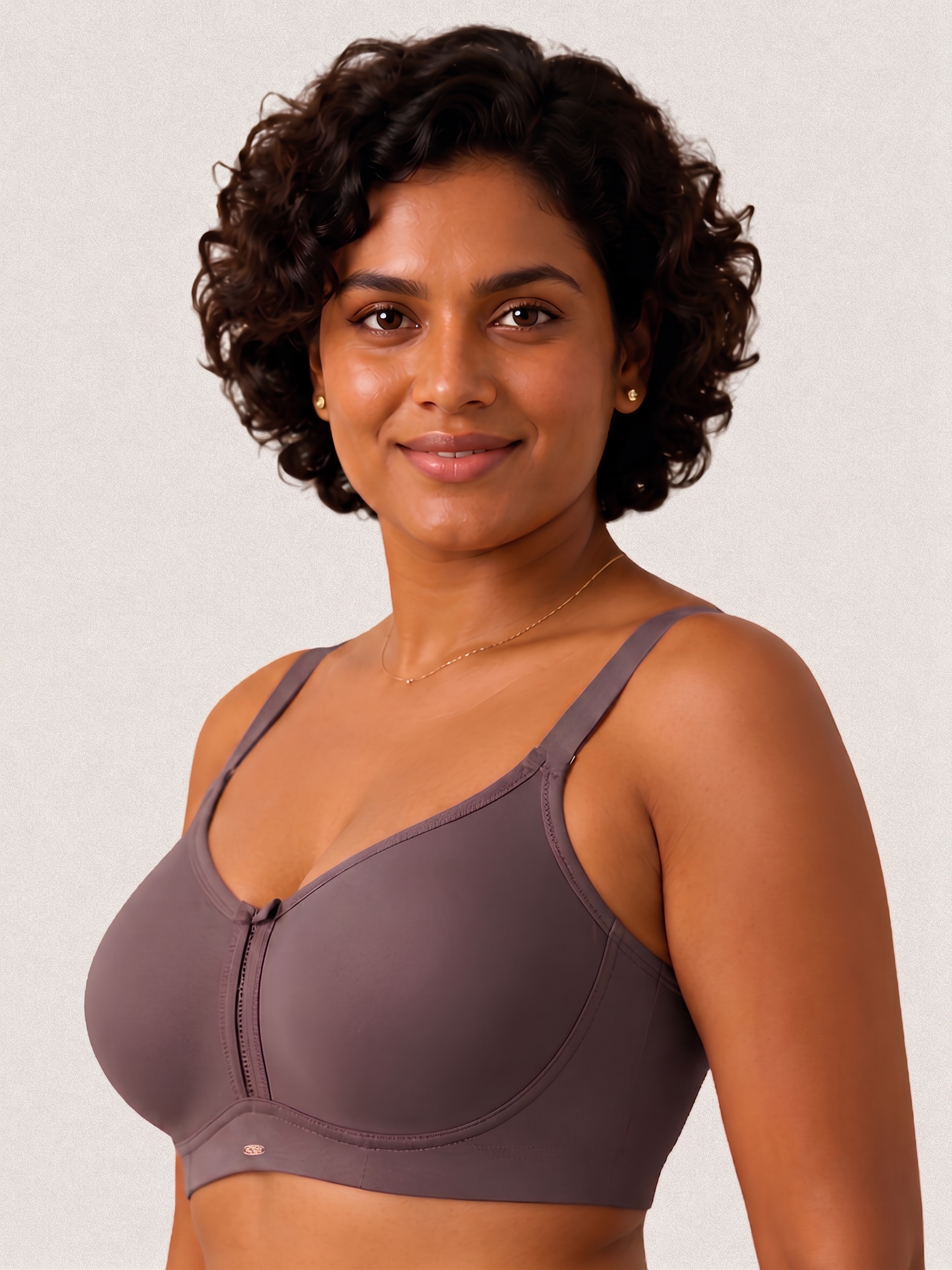 Triple-Layer No-Show Full Coverage Nylon Minimizer Bra