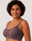 Triple-Layer No-Show Full Coverage Nylon Minimizer Bra