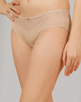 Mid Rise Medium Coverage Lacy Brief Panty