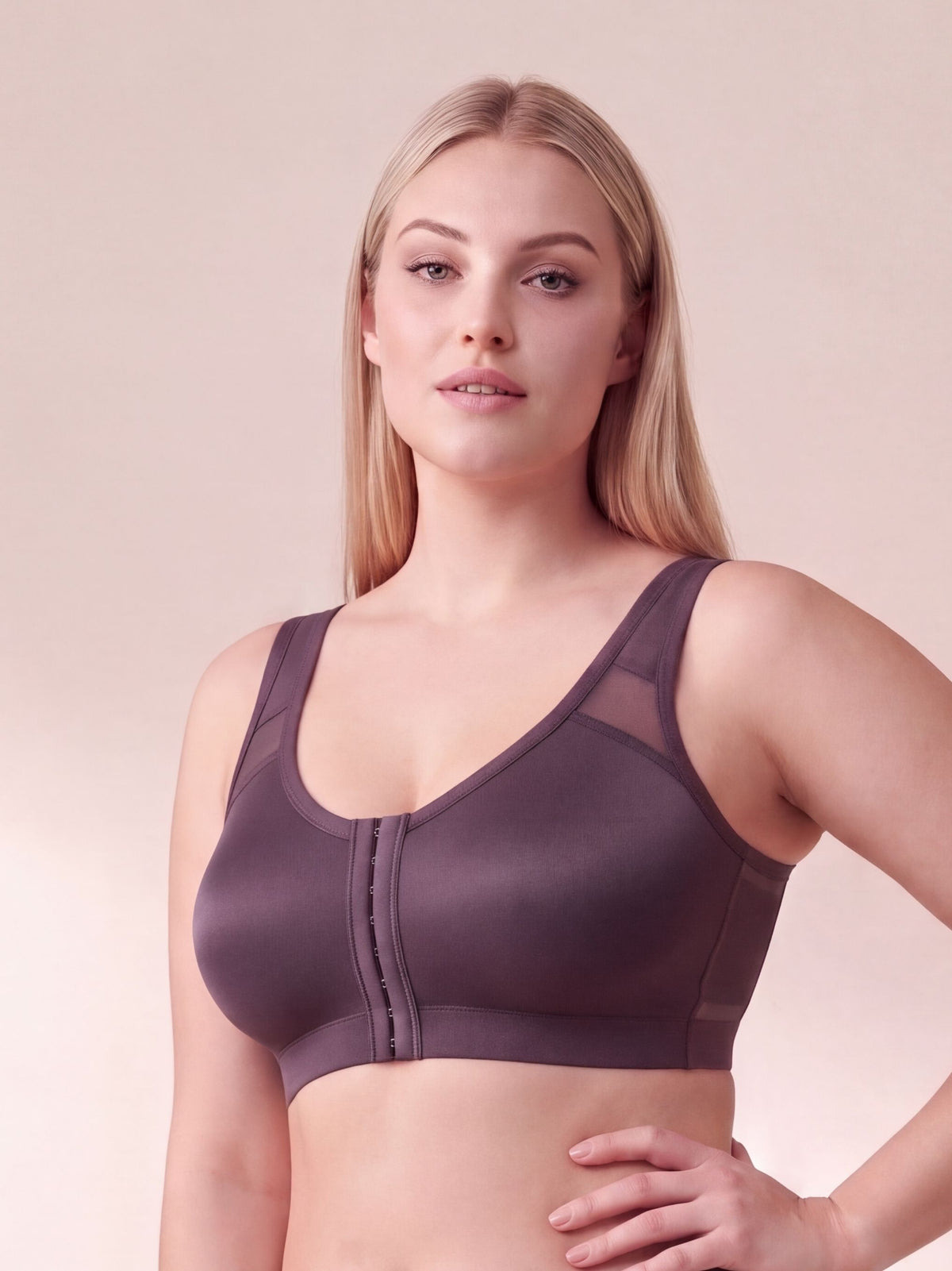 Front Closure Full Coverage Non Padded Non Wired Bra