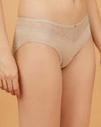 Mid Rise Medium Coverage Lacy Brief Panty