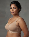 Non Padded Non Wired Stretch Cotton Full Coverage T-shirt Bra