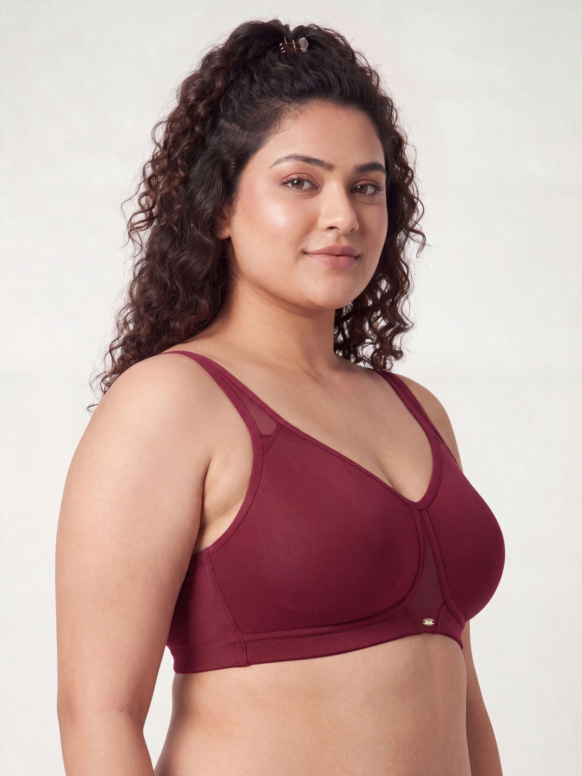 Non Padded Non wired Full Coverage Spacer Fabric Cups Minimiser T-Shirt Bra