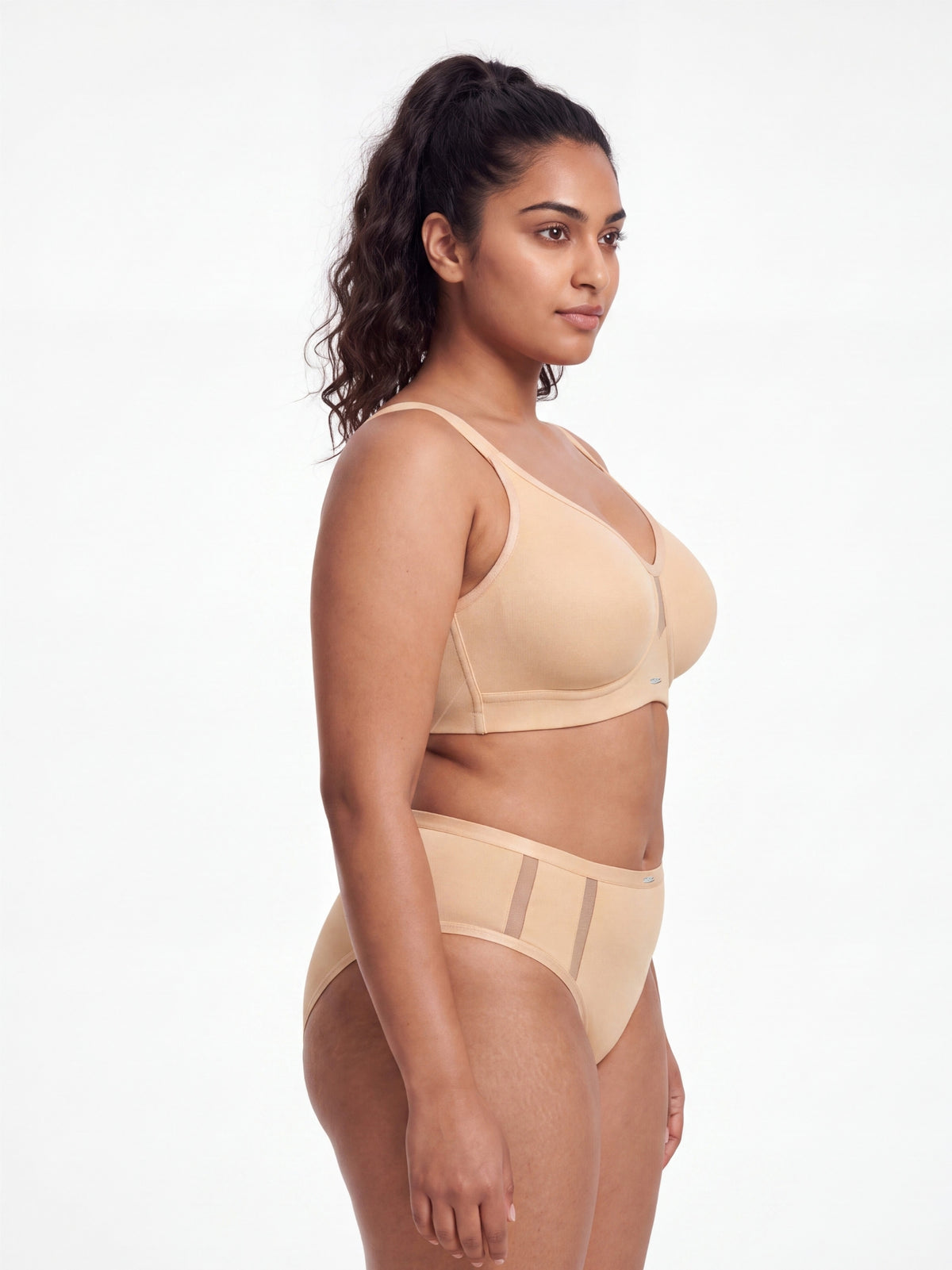 Full Coverage Minimiser Bra with High Waist Brief Set