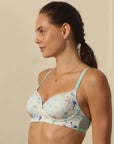 Medium Coverage Padded Non Wired Printed Bra