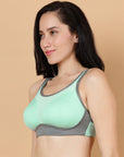 Medium Impact Lightly Padded Non Wired Extreme Coverage Sports Bra