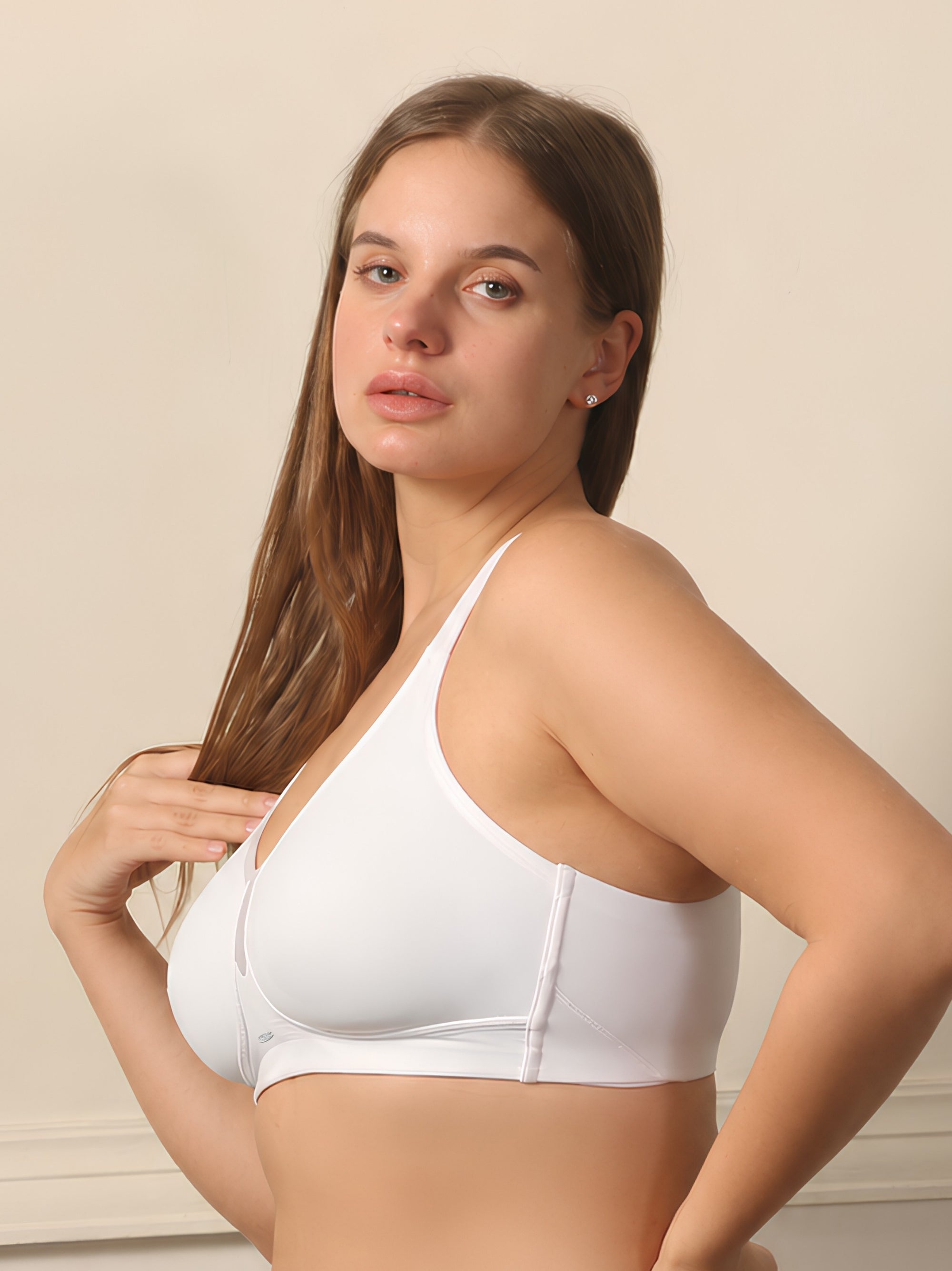 Full Coverage Minimizer Bra with No-Show Cups