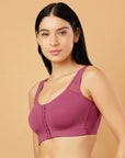 Front Closure Full Coverage Non Padded Non Wired Bra