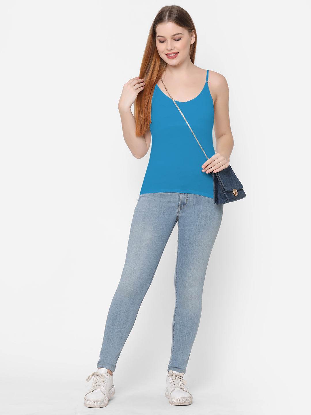 Cotton spandex detachable straps Camisole – SOIE Woman