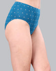 High Waist Full Coverage Printed Stretch Cotton Hipster Panty (Pack of 3) 3HWB-32