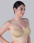 Ultra-Lightly Padded Non Wired Full Coverage Bra with Spacer Cups-CB-143