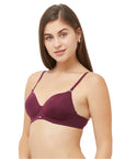 Semi/Medium Coverage Padded Non Wired T-shirt Bra with Detachable Straps-CB-125