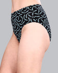 High Waist Full Coverage Printed Stretch Cotton Hipster Panty (Pack of 3) 3HWB-32