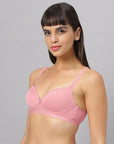 Padded Non Wired Medium Coverage Lace Design T-shirt Bra-FB-560