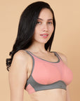 Medium Impact Lightly Padded Non Wired Extereme Coverage Sports Bra