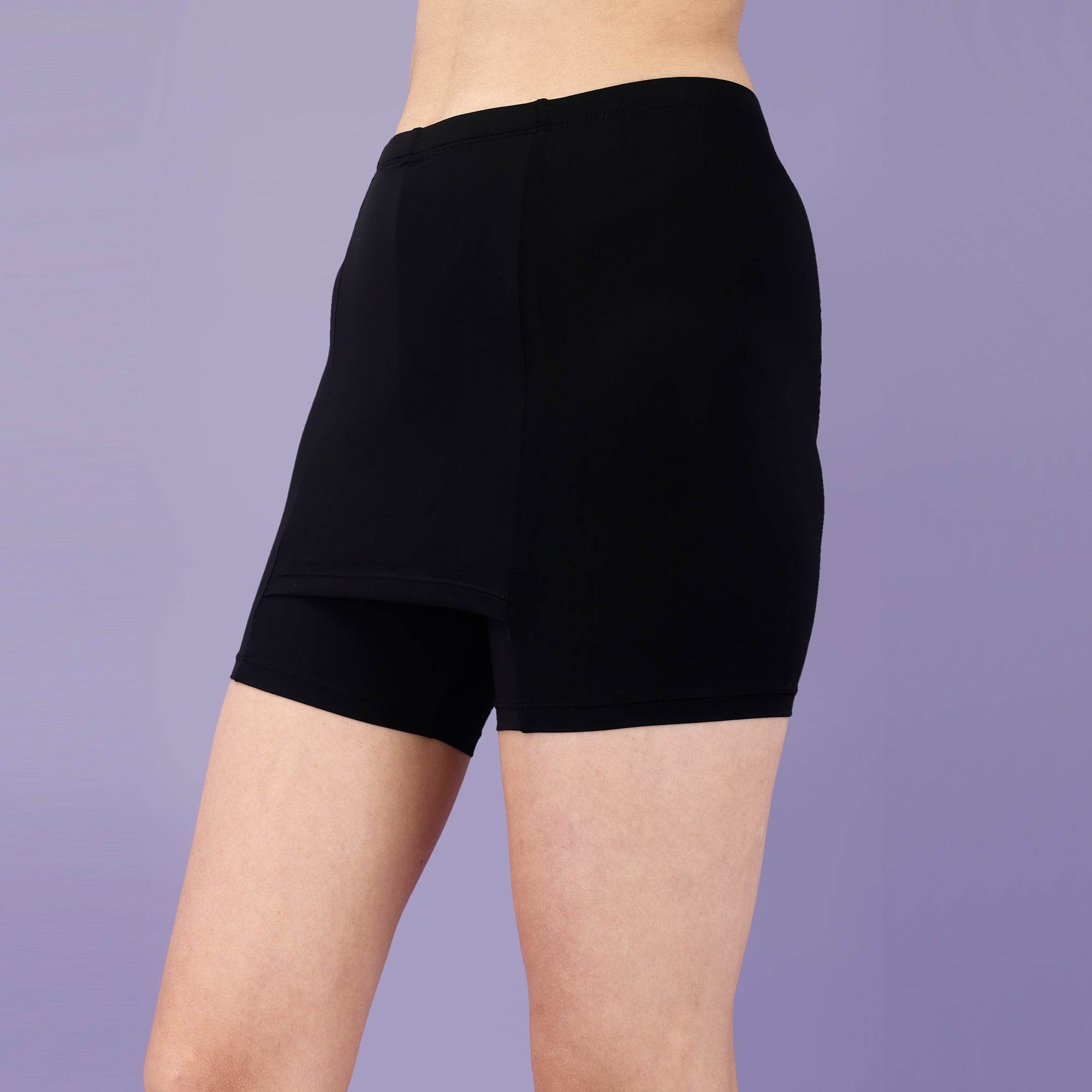 SOIE Woman - Mid Rise Above Knee Length Cycling Shorts with No V-Line - Cycling Shorts -for Women