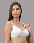 Non Padded Non Wired Medium Coverage Cotton Spandex Bra