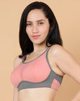 Medium Impact Lightly Padded Non Wired Extereme Coverage Sports Bra
