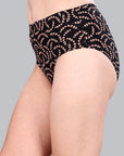 High Waist Full Coverage Printed Stretch Cotton Hipster Panty (Pack of 3) 3HWB-32