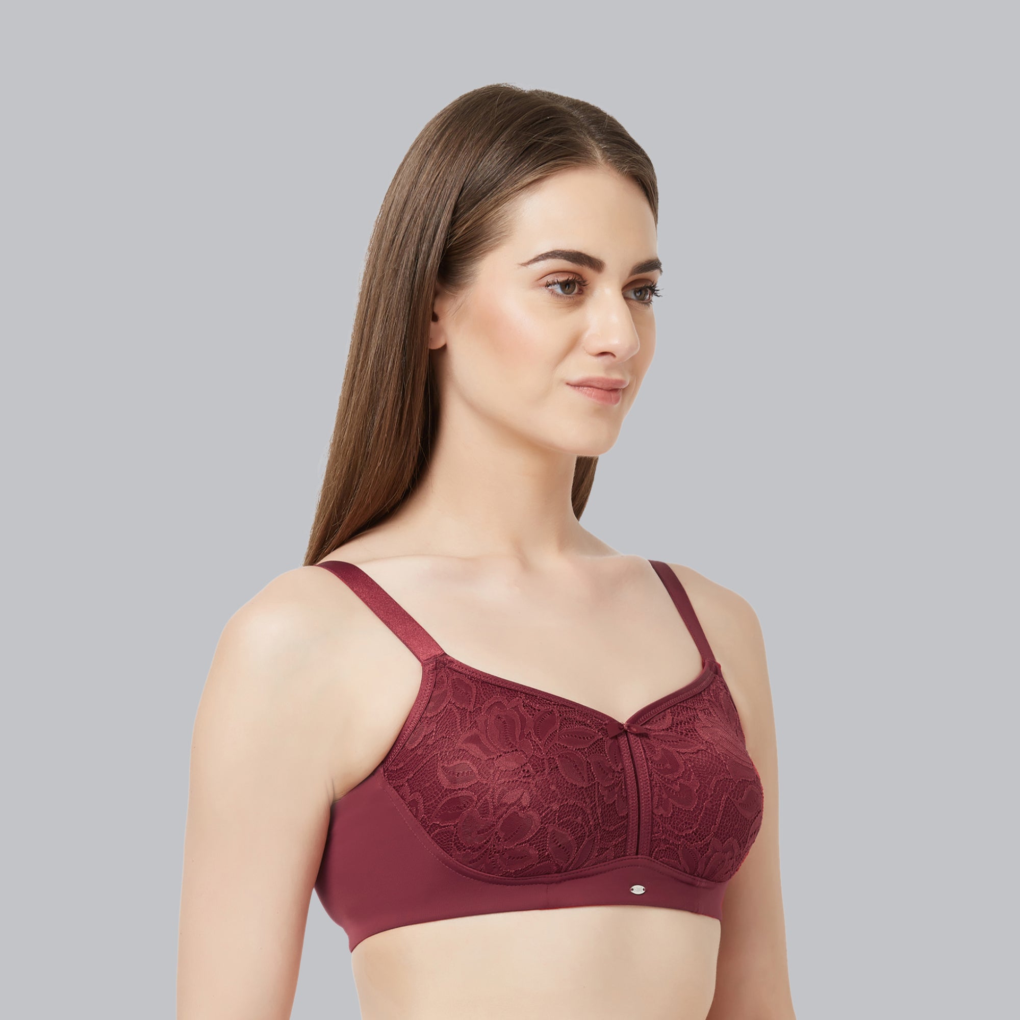 Full Coverage Non Padded Non Wired Lace Bra-FB-705